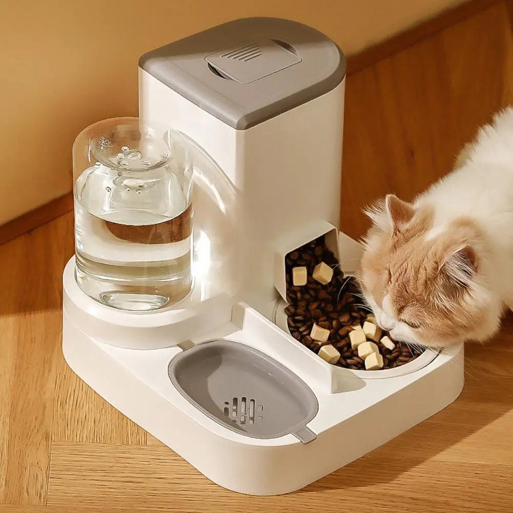 2-in-1 Pet Automatic Feeder Dog Cat Drinking Fountain Water Dispenser Food Bowl Pet Supplies For Dogs Cats