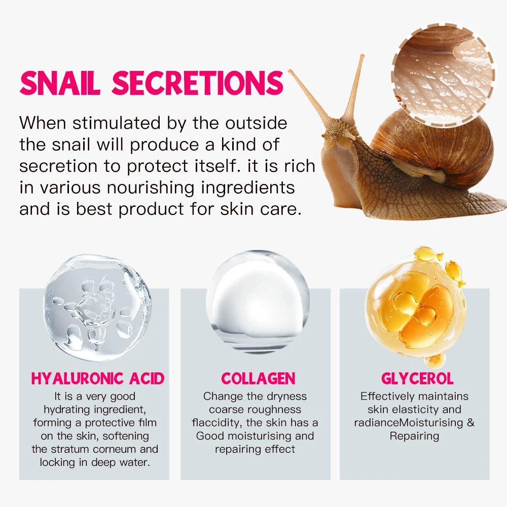 Snail Collagen Facial Care set Face Cleanser Face Serum Eye Cream Essence Brighten Skincare