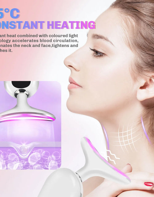 Load image into Gallery viewer, Neck Face Beauty Device EMS Neck Facial Lifting Massager Double Chin Remover Wrinkle Removal LED Light Therapy Skin Lift Tighten
