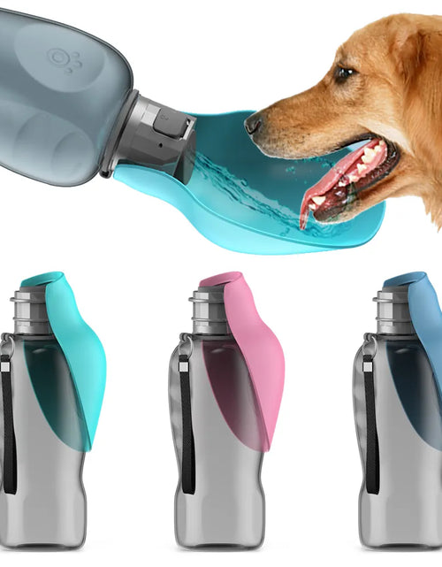 Load image into Gallery viewer, 800ml Portable Dog Water Bottle For Big Dogs Pet Outdoor Travel Hiking Walking Foldable Drinking Bowl Golden Retriever Supplies
